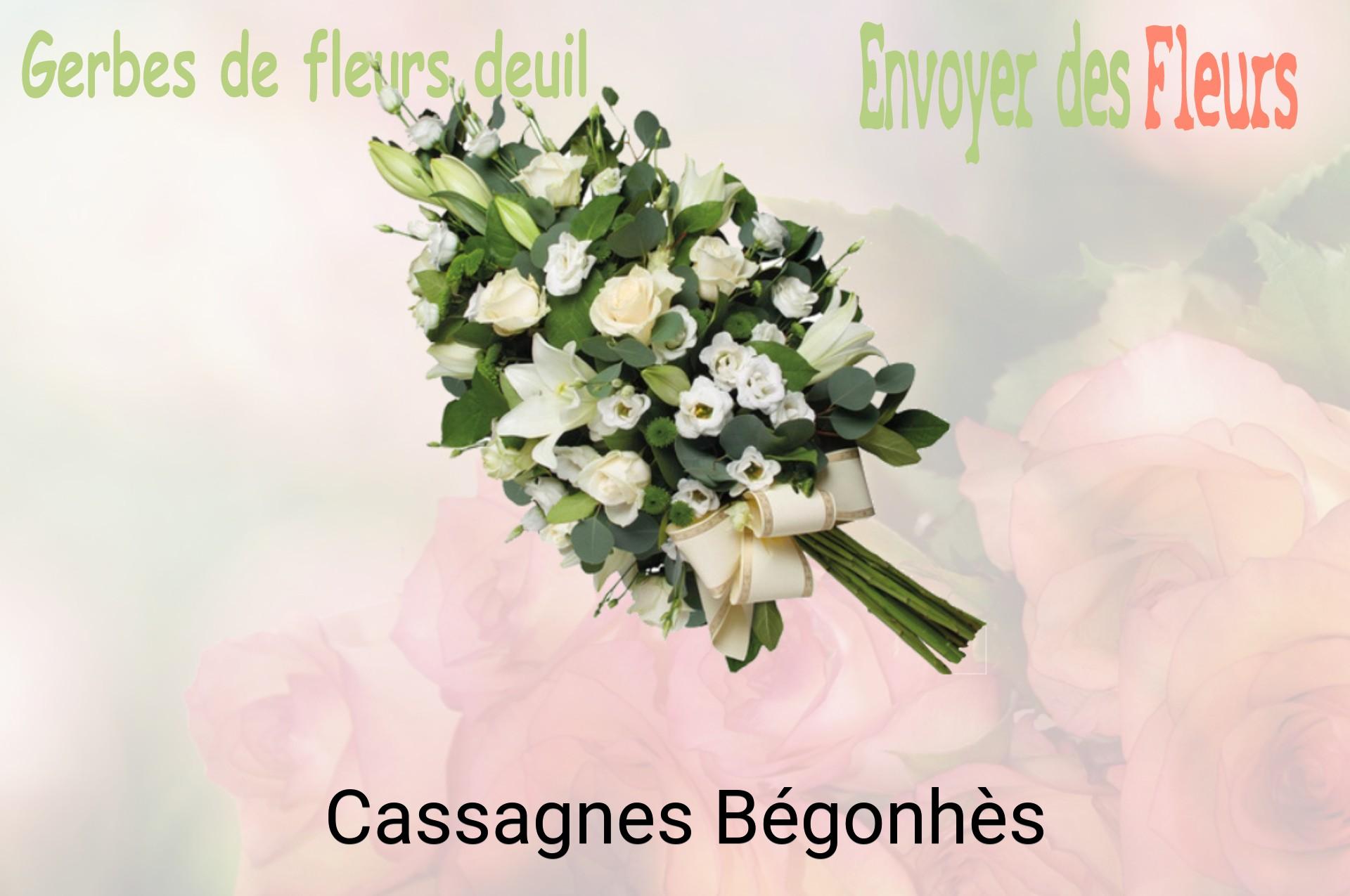 Gerbe de fleurs de deuil livrée à Cassagnes-Bégonhès